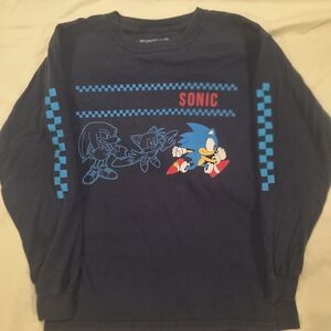 Sonic Kids Long Sleeve Tee - Navy Blue